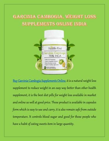 Garcinia Cambogia, Weight Loss Supplements Online India by Health First ...