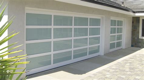 Aluminum Frosted Glass Garage Doors - Glass Designs