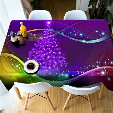 Cheap 3D Fashion Colorful Lines Tablecloth Christmas Fireworks Pattern ...