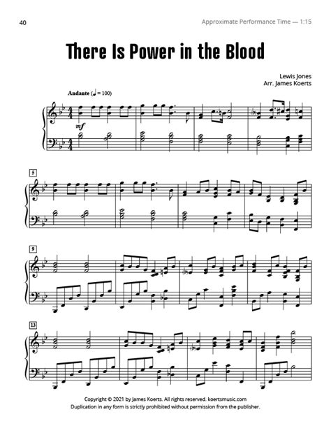 There Is Power In the Blood – Koerts Music