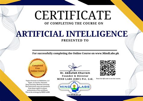 Artificial Intelligence Certificate Course