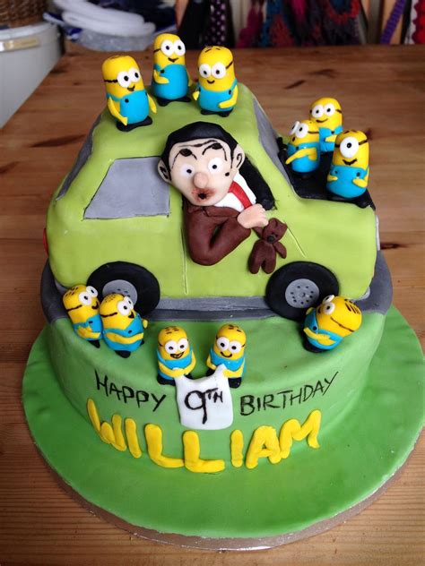 Mr Bean & Minions Cake 1 | Mr bean cake, Mr bean birthday, Bean cakes