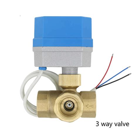 AC220V /24V DC12V/24V 2 way 3way brass valve Motorized ball valve ...