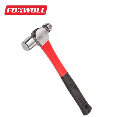 16oz Ball Peen Hammer Red Handle - FOXWOLL