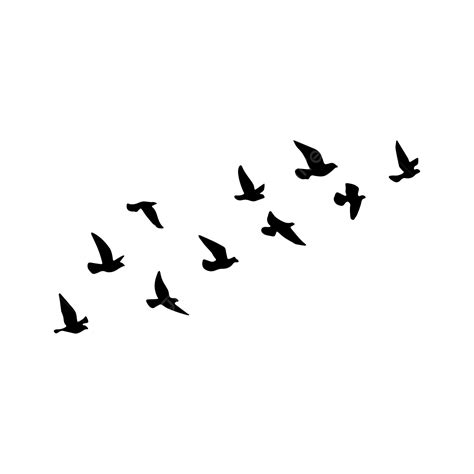 Flying Birds Silhouette, Silhouette, Flying Birds, Bird PNG and Vector with Transparent ...