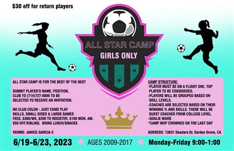 2023 Girls Soccer Summer Camp Picks - Girls Soccer Network