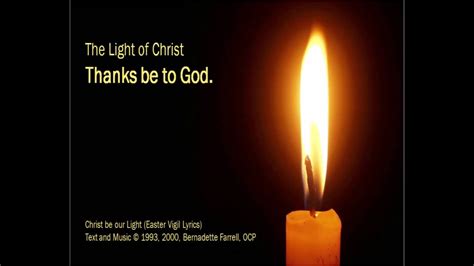 Christ be our Light (Easter Vigil Text) by Bernadette Farrell (Cover) - YouTube