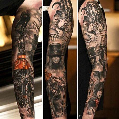 Motley crue sleeve! | Sleeve tattoos, Full sleeve tattoos, Tattoo sleeve designs