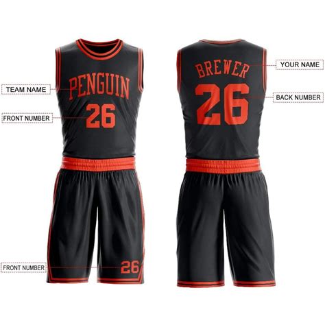 Custom Basketball Jersey Set Team Uniforms Personalized Mesh Design ...