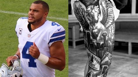 In Photos: Cowboys stars Dak Prescott shows off massive new leg tattoo