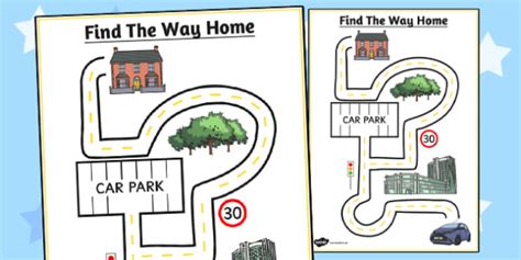 Find the Way Home Maze for Kids (Teacher-Made)