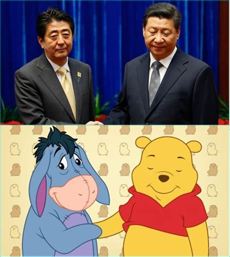 Prime Minister Shinzo Abe and President Xi Jinping - Eeyore and Winnie the Pooh | FinanceTwitter