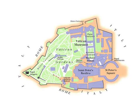 Vatican city map. Map of Vatican | Vidiani.com | Maps of all countries ...