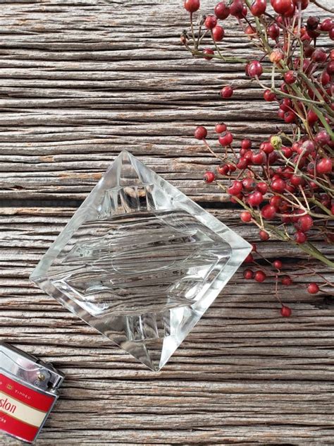 Vintage Glass Ashtray Clear Glass Ashtray Small Personal - Etsy