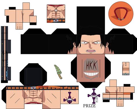 Portgas D Ace Paper Toy | Free Printable Papercraft Templates