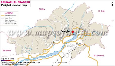 Where is Pasighat Located in India | Pasighat Location Map,Arunachal Pradesh