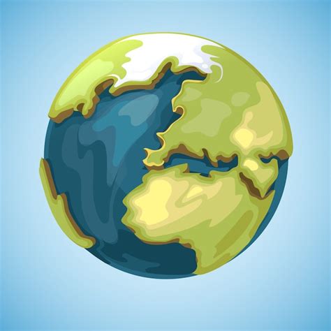 Premium Vector | Cartoon earth planet globe