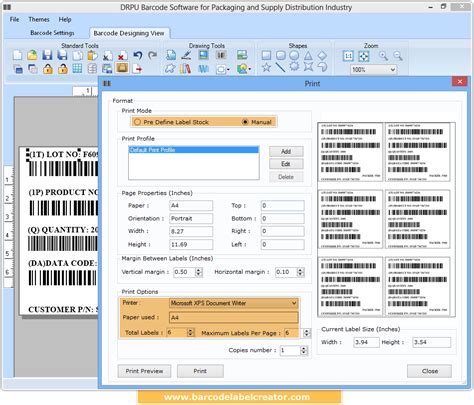 Barcode Label Creator - Distribution Industry screenshots barcodes generator software