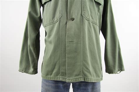 Military Green Shirt Men's Olive Green BVD Army Long Sleeve Shirt Size Medium