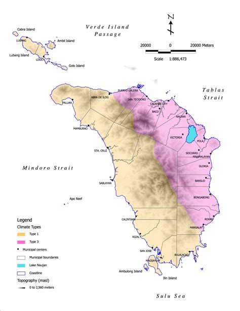 Climate map of Mindoro Island. | Download Scientific Diagram