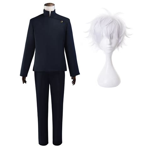 HOLOUN Jujutsu JJK Manga Anime Satoru Gojo Cosplay Costume Wig Dark Bl ...