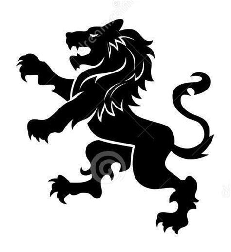 Stylized Lion, Standing, for Coat of Arms or Heraldic Logo | Lion ...