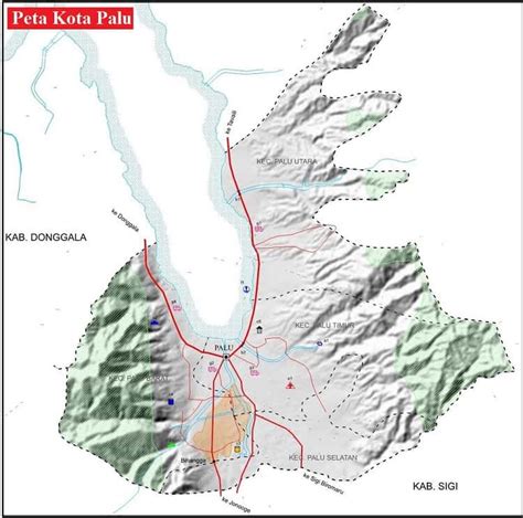 Peta Kota Palu Sulawesi Tengah Lengkap dan Terbaru