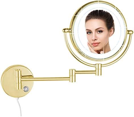 Wall Mounted Makeup Mirror with 5X Magnification, 8 Inch Double Sided Vanity Magnifying Mirror ...