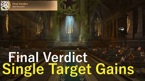 Final Verdict Legendary | Retribution Paladin DPS | Single Target Gains - YouTube