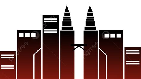 Klcc Silhouette PNG Transparent, Klcc Silhouette Png Town Clipart Free ...