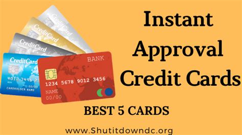 Top 5 Instant Approval Credit Cards in 2022 - 100% Working