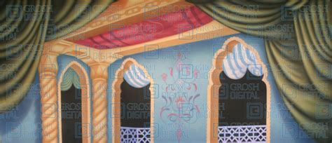 Arabian Palace Interior Projected Backdrops - Grosh Digital