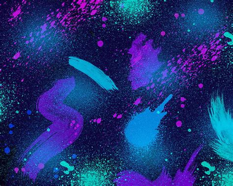 HD wallpaper: purple, teal, and blue paint digital wallpaper, abstract ...