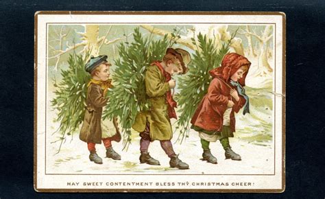 Very Old Christmas Greeting Card Late 1800's Early