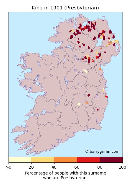 KING Surname Maps of Ireland