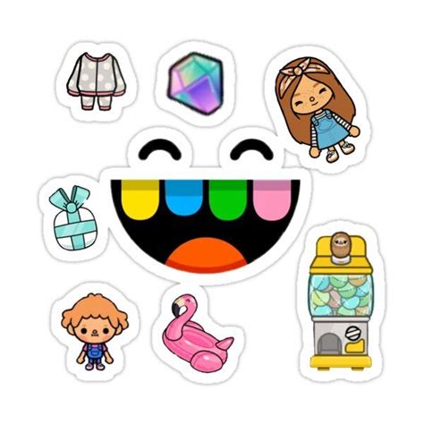 "Toca boca" Sticker for Sale by LifestylElla | Pegatinas, Pegatinas ...