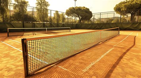 Empty Clay Tennis Court And Net Background, Court, Sport, Tennis Background Image And Wallpaper ...