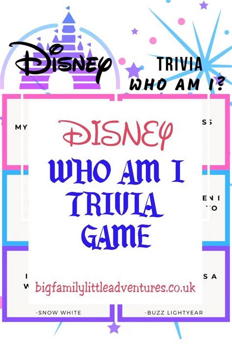 Disney Who Am I Game Printable | Disney facts, Disney activities ...