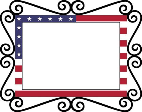 Clipart - US flag frame