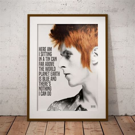 David Bowie Space Oddity Lyrics Three Print Options or Framed Poster EXCLUSIVE | David bowie ...