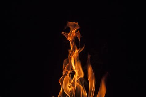 Black Background With Fire