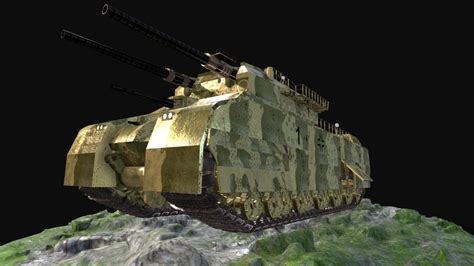 Landkreuzer P. 1000 "Ratte" - 3D model by lm9241221 [0c6e4f1] - Sketchfab