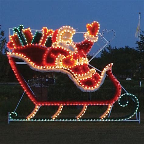 Holiday Lighting Specialists 12.2-ft Animated Sleigh Outdoor Christmas ...