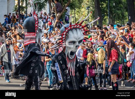 Day of the dead (Dia de los Muertos) parade in Mexico City - Mexico ...