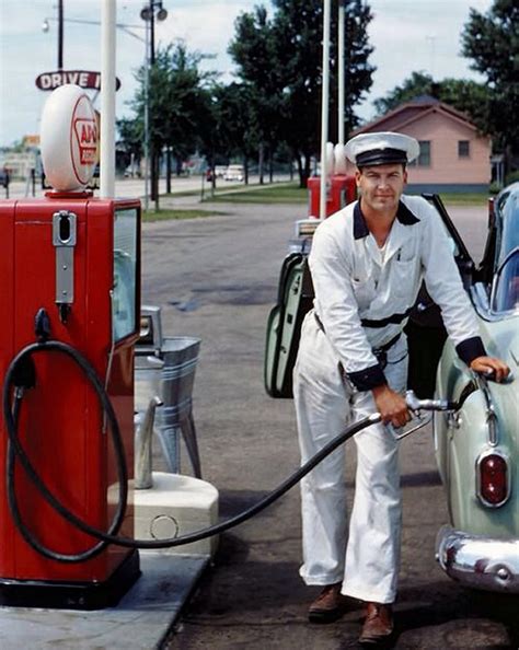 1950s GAS STATION ATTENDANT Photo - Etsy