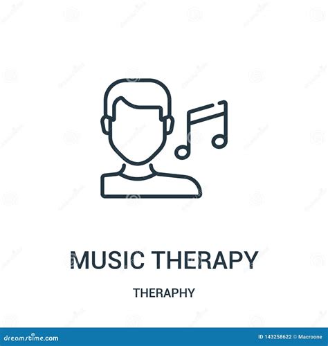 Music Therapy Icon Vector from Theraphy Collection. Thin Line Music Therapy Outline Icon Vector ...