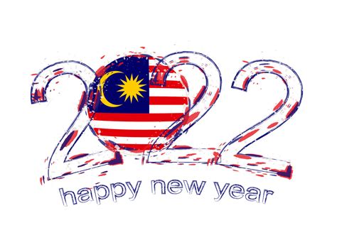 Happy New 2022 Year with flag of Malaysia. 7787487 Vector Art at Vecteezy