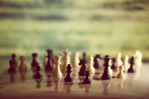 Chess Strategy Concept is on the Bright Background Stock Image - Image ...