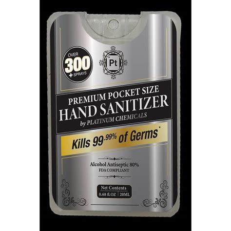 Platinum Chemicals 0.68 oz Pocket Hand Sanitizer Spray - PT-78-PHS | Blain's Farm & Fleet