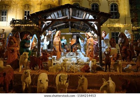 Beautiful Nativity Scene Baby Jesus Traditional Stock Photo 1584214453 | Shutterstock